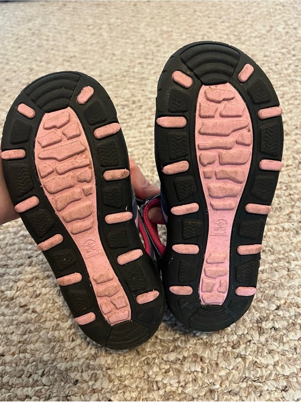 Kamik Girls Sport Sandals Pink Navy Adjustable Outdoor Sandals US 1 - Picture 2 of 2